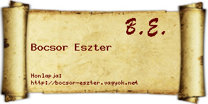 Bocsor Eszter névjegykártya